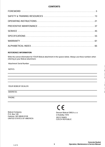 BOBCAT (6990966) OPERATION AND MAINTENANCE MANUAL PDF DOWNLOAD