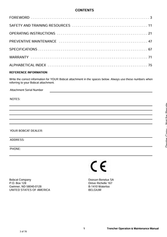 BOBCAT (6990977ENUS) OPERATION & MAINTENANCE MANUAL PDF DOWNLOAD
