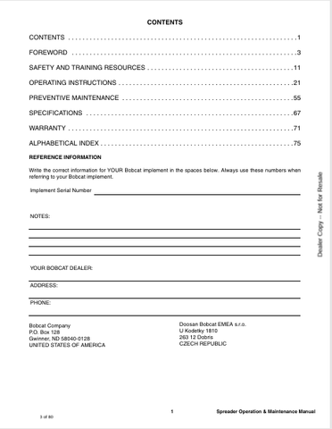BOBCAT (7257542ENUS) OPERATION & MAINTENANCE MANUAL PDF DOWNLOAD