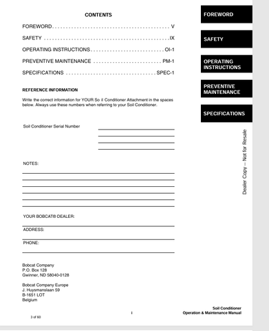 BOBCAT 72, 84 IN (6901112) OPERATION AND MAINTENANCE MANUAL PDF FILE