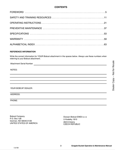 BOBCAT (7328993ENUS) OPERATION & MAINTENANCE MANUAL PDF FILE
