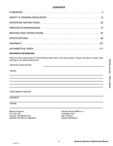 BOBCAT (7376988) OPERATION AND MAINTENANCE MANUAL PDF DOWNLOAD