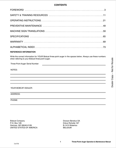 BOBCAT (7383809) OPERATION AND MAINTENANCE MANUAL PDF FILE