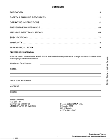 BOBCAT (7420120ENUS) OPERATION & MAINTENANCE MANUAL PDF DOWNLOAD