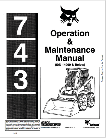 Discover the comprehensive BOBCAT 743 Operation & Maintenance Manual (6556862) in PDF format. Ensure optimal performance and maintenance of your equipment.