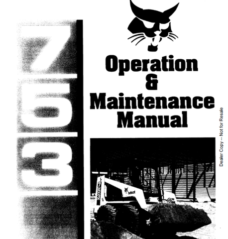 Enhance your operational efficiency with the BOBCAT 753 Loader Operation & Maintenance Manual (Part No. 6720583). This comprehensive PDF file is designed to provide you with essential information for the effective use and upkeep of your BOBCAT 753 loader, ensuring optimal performance and longevity.