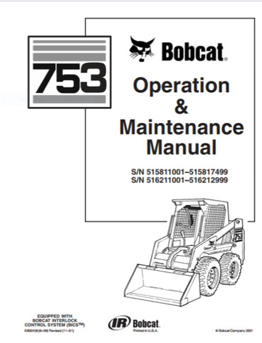Enhance your operational efficiency with the BOBCAT 753 Operation & Maintenance Manual, available in a convenient PDF format. This comprehensive guide is designed to provide you with essential information on the proper use and upkeep of your BOBCAT 753, ensuring optimal performance and longevity of your equipment.