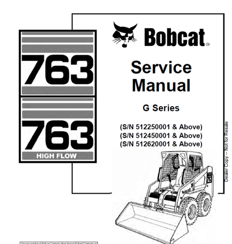 Discover the ultimate resource for maintaining your BOBCAT 763 and 763 High Flow G Series Loader with the comprehensive Service Manual (Part Number: 6900977). This PDF file is designed to provide you with detailed insights and step-by-step instructions, ensuring that you can perform repairs and maintenance with confidence.
