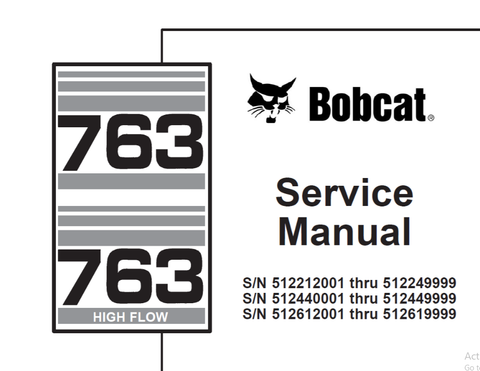Discover the essential BOBCAT 763 and 763 High Flow Service Manual (Part Number: 6900091) in a convenient PDF format. This comprehensive guide is designed to provide you with all the necessary information to maintain and repair your equipment efficiently. With detailed diagrams, step-by-step instructions, and troubleshooting tips, you can ensure your BOBCAT operates at peak performance.