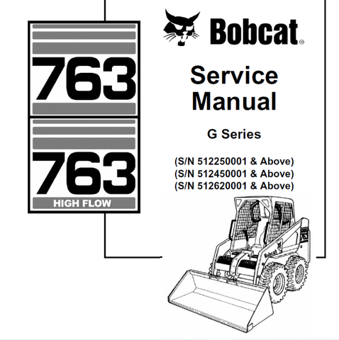 Unlock the full potential of your BOBCAT 763 and 763 High Flow with the comprehensive Service Manual (Part Number: 6900977). This PDF file is an essential resource for operators and technicians alike, providing detailed insights into maintenance, troubleshooting, and repair procedures tailored specifically for your equipment.