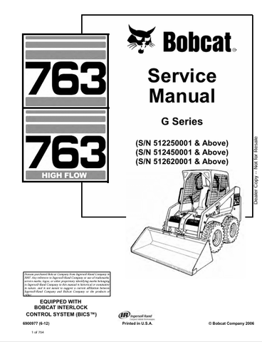  Discover the comprehensive BOBCAT 763 G Series Service Manual (6900977) in PDF format. Access essential maintenance and repair information for optimal performance.