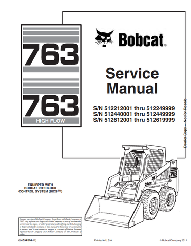 Discover the comprehensive BOBCAT 763 Service Manual (6900091) in PDF format. Access essential maintenance and repair information for optimal performance.