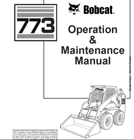 Discover the essential BOBCAT 773 Loader Operation & Maintenance Manual (Part No. 6900372) in a convenient PDF format. This comprehensive guide is designed to help you maximize the performance and longevity of your loader, ensuring you get the most out of your investment.