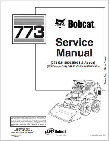  Discover the comprehensive BOBCAT 773 Service Manual (6900092) in PDF format. Access essential maintenance and repair information for optimal performance.