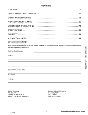 BOBCAT 7BH, 9BH (6990886) OPERATION AND MAINTENANCE MANUAL PDF FILE