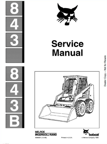 Unlock the full potential of your BOBCAT 843 and 843B Skid Steer Loader with our comprehensive Service Repair Workshop Manual. This PDF file is meticulously designed to provide you with detailed instructions, diagrams, and troubleshooting tips, ensuring that you can maintain and repair your equipment with confidence.