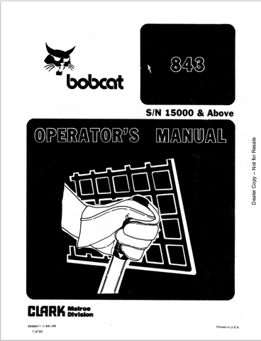 Discover the comprehensive BOBCAT 843 Operator's Manual (6566611) in PDF format. Access essential information for efficient operation and maintenance.