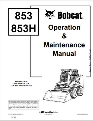  Discover the comprehensive operation and maintenance manual for the BOBCAT 853 and 853H. Download the PDF file for essential insights and guidelines.
