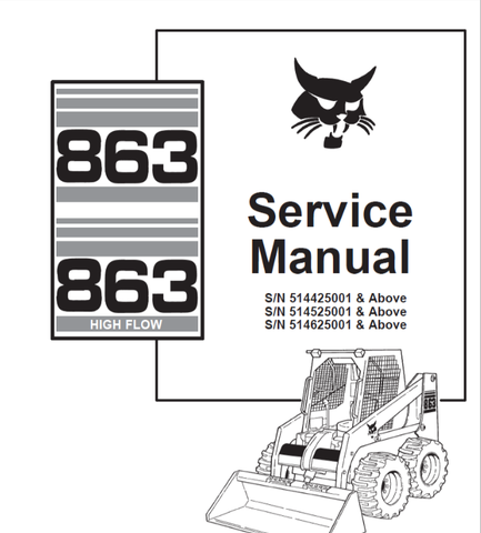 Discover the essential BOBCAT 863 and 863 High Flow Service Manual (Part Number: 6900648) in a convenient PDF format. This comprehensive guide is designed to provide you with all the necessary information to maintain and repair your equipment efficiently. With detailed diagrams, step-by-step instructions, and troubleshooting tips, you can ensure your BOBCAT operates at peak performance.