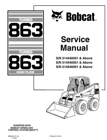 Unlock the full potential of your BOBCAT 863 Turbo with the comprehensive Service Manual (6900648) designed for models 514440001, 514540001, 514640001, and up. This PDF file is an essential resource for maintenance and repair, providing detailed diagrams, troubleshooting tips, and step-by-step instructions to keep your equipment running smoothly. Whether you're a seasoned technician or a DIY enthusiast, this manual ensures you have the knowledge and guidance needed to tackle any service task with confidence