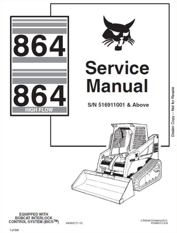 Unlock the full potential of your BOBCAT 864 Loader with our comprehensive Service Repair Workshop Manual in PDF format. This essential guide is designed to provide you with detailed instructions, diagrams, and troubleshooting tips to keep your loader running smoothly and efficiently.