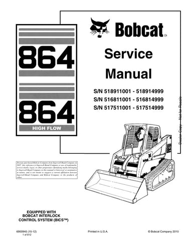 Unlock the full potential of your BOBCAT 864 Skid Steer Loader with the comprehensive Service Manual (Part Number: 6900945). This PDF file, designed for models from 2010 to 2012, provides detailed instructions, diagrams, and troubleshooting tips to ensure your machine operates at peak performance. Whether you're performing routine maintenance or tackling complex repairs, this manual is an essential resource for both professionals and DIY enthusiasts. Invest in your equipment's longevity and efficiency today