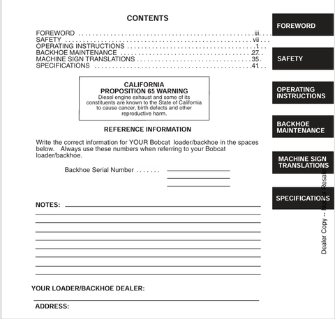 BOBCAT 8709 (6900406) OPERATION AND MAINTENANCE MANUAL PDF FILE
