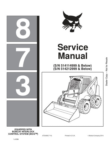 Enhance your maintenance routine with the BOBCAT 873 Loader Service Manual (6724280). This comprehensive PDF file is designed to provide you with detailed insights and step-by-step instructions for servicing your loader, ensuring optimal performance and longevity. With easy navigation and clear illustrations, you can quickly access essential information to troubleshoot issues and perform routine maintenance tasks efficiently. Invest in this invaluable resource to keep your BOBCAT 873 running smoothly and mi