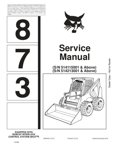 Unlock the full potential of your BOBCAT 873 Skid Steer Loader with the comprehensive Service Manual (6900382). This PDF file is an essential resource for operators and technicians alike, providing detailed instructions, diagrams, and troubleshooting tips to ensure optimal performance and maintenance. With easy navigation and clear illustrations, you can quickly access the information you need to keep your equipment running smoothly and efficiently. Invest in this invaluable manual today and enhance the lon