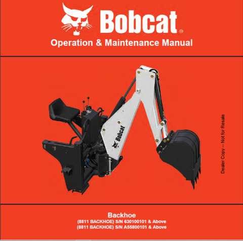 Discover the essential BOBCAT 8811 Backhoe Operation & Maintenance Manual (6901767) in a convenient PDF format. This comprehensive guide is designed to help you maximize the performance and longevity of your backhoe, ensuring you have all the necessary information at your fingertips.