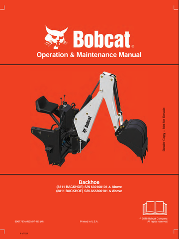  Discover the comprehensive BOBCAT 8811 Backhoe Operation & Maintenance Manual (6901767) in PDF format. Essential for safe and efficient equipment use.