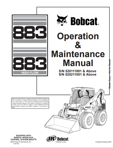 Discover the comprehensive BOBCAT 883 Operation & Maintenance Manual (6901274) in PDF format. Ensure optimal performance and longevity of your equipment.