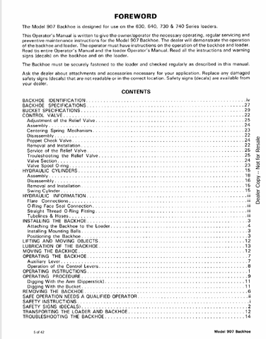 BOBCAT 907 BACKHOE (6556979) OPERATION AND MAINTENANCE MANUAL PDF FILE