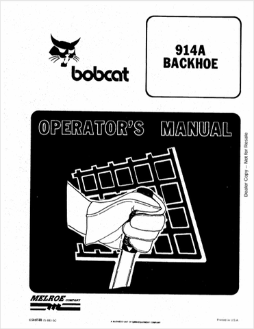 Access the BOBCAT 914A Operator's Manual (6545746) in PDF format. Get essential guidelines and operational insights for optimal machine performance.
