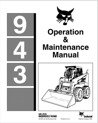 Discover the essential BOBCAT 943 Operation & Maintenance Manual, now available in a convenient PDF format. This comprehensive guide is designed to help you maximize the performance and longevity of your BOBCAT 943, ensuring that you have all the information you need at your fingertips.