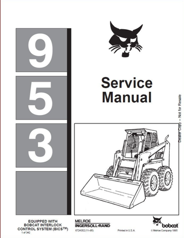 Unlock the full potential of your BOBCAT 953 Loader with our comprehensive Service Repair Workshop Manual in PDF format. This essential guide is designed to provide you with detailed instructions, diagrams, and troubleshooting tips to keep your equipment running smoothly and efficiently.