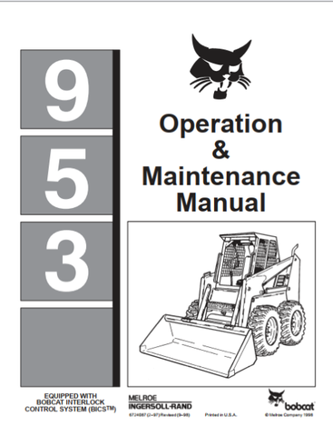 Enhance your operational efficiency with the BOBCAT 953 Operation & Maintenance Manual, available in a convenient PDF format. This comprehensive guide is designed to provide you with essential information on the proper use and upkeep of your BOBCAT 953, ensuring optimal performance and longevity of your equipment.