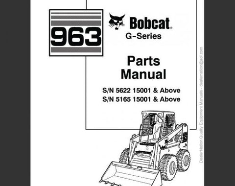 Discover the essential resource for maintaining your BOBCAT 963 G-Series Skid Steer Loader with our comprehensive Parts Catalog Manual. This expertly crafted manual provides detailed diagrams and part numbers, ensuring you can easily identify and order the components you need to keep your machine running smoothly.