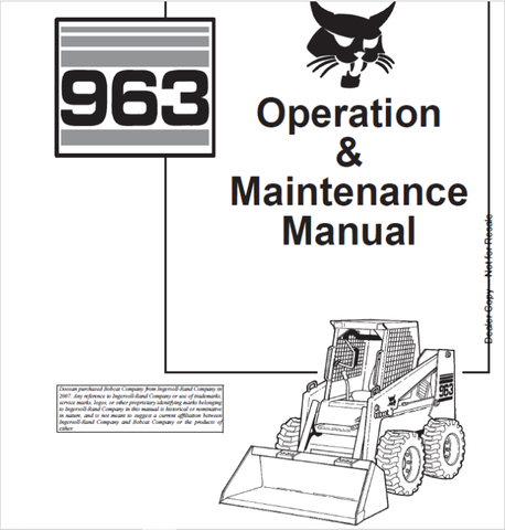 Enhance your operational efficiency with the BOBCAT 963 Loader Operation & Maintenance Manual (Part No. 6724543). This comprehensive PDF file is designed to provide you with essential information for the effective use and upkeep of your loader, ensuring optimal performance and longevity.