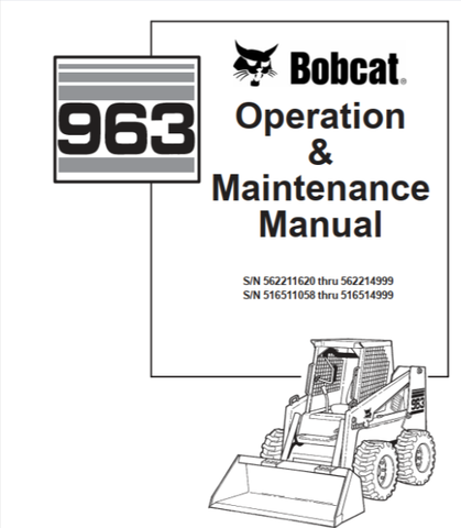 Enhance your operational efficiency with the BOBCAT 963 Operation & Maintenance Manual, available in a convenient PDF format. This comprehensive guide is designed to provide you with essential information on the proper use and upkeep of your BOBCAT 963, ensuring optimal performance and longevity of your equipment.