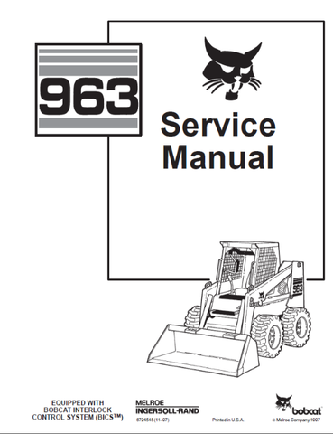Discover the ultimate resource for your BOBCAT 963 with the comprehensive Service Manual (Part Number: 6724545) in PDF format. This essential guide is designed to provide you with detailed information on maintenance, troubleshooting, and repair procedures, ensuring your equipment operates at peak performance.
