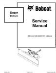 Unlock the full potential of your BOBCAT 96 Inch Dozer with our comprehensive Service Repair Workshop Manual, available in a convenient PDF format. This essential guide is designed to provide you with detailed instructions, diagrams, and troubleshooting tips to keep your equipment running smoothly and efficiently.