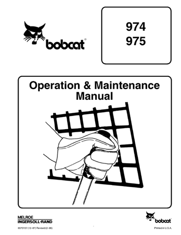 Discover the essential BOBCAT 974 and 975 Operation & Maintenance Manual, now available in a convenient PDF format. This comprehensive guide is designed to help you maximize the performance and longevity of your equipment, ensuring you have all the necessary information at your fingertips.