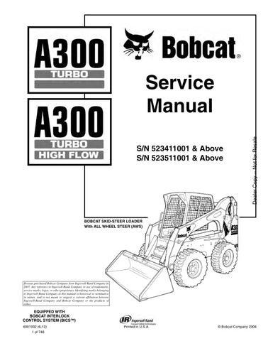 Enhance your maintenance capabilities with the BOBCAT A300 Service Manual (Part Numbers: 523411001, 523511001 & UP, PDF File 6901932). This comprehensive guide provides detailed instructions, diagrams, and troubleshooting tips specifically designed for the A300 model, ensuring you can efficiently service and repair your equipment. With easy navigation and clear illustrations, this PDF manual is an essential resource for both professionals and DIY enthusiasts, helping you save time and money while keeping yo