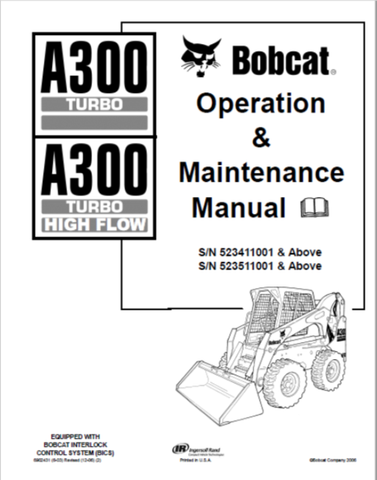 Unlock the full potential of your BOBCAT A300 Turbo with our comprehensive Operation & Maintenance Manual. This PDF file is designed to provide you with essential insights and detailed instructions to ensure optimal performance and longevity of your high-flow equipment.