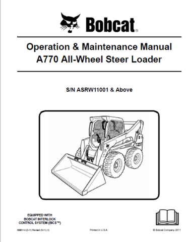 Discover the essential BOBCAT A770 All-Wheel Steer Loader Operation & Maintenance Manual (7706990114) in a convenient PDF format. This comprehensive guide is designed to help you maximize the performance and longevity of your loader, ensuring you get the most out of your investment.