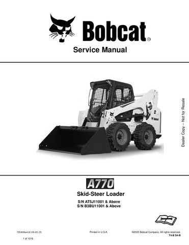 Unlock the full potential of your BOBCAT A770 with the comprehensive Service Manual (7253836) in PDF format. This essential guide covers models AT5J11001, B3BU11001, and beyond, providing detailed instructions for maintenance, troubleshooting, and repairs. With easy navigation and clear diagrams, you can ensure your equipment operates at peak performance, saving you time and money on costly repairs. Invest in this invaluable resource today and keep your BOBCAT running smoothly for years to come.