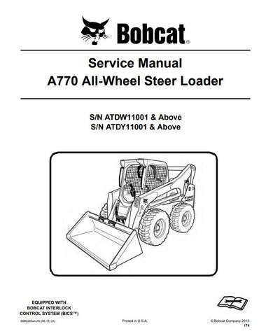  Unlock the full potential of your BOBCAT A770 with the comprehensive Service Manual (6990245) designed for models ATDW11001, ATDY11001, and up (08-15). This PDF file is an essential resource for both professionals and DIY enthusiasts, providing detailed instructions, troubleshooting tips, and maintenance guidelines to keep your equipment running smoothly. With easy navigation and clear diagrams, you can quickly find the information you need to ensure optimal performance and longevity of your machine. Inves