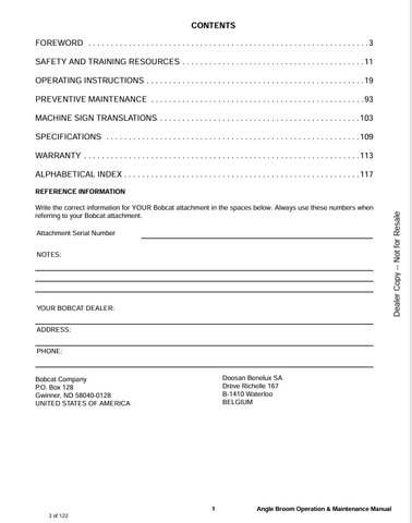 BOBCAT ANGLE BROOM (6900597) OPERATOR MANUAL PDF DOWNLOAD