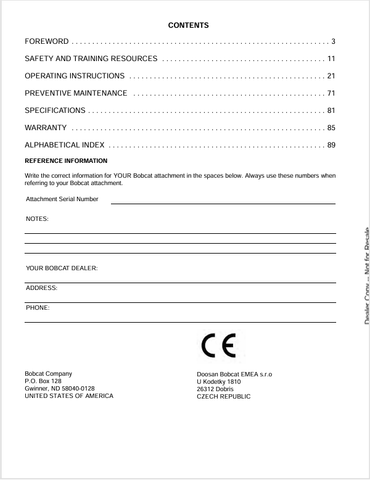 BOBCAT ANGLE BROOM (6900597) OPERATOR MANUAL PDF DOWNLOAD